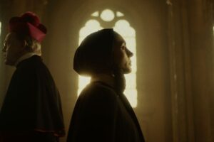 "Cabrini" tells the true story of Francesca Cabrini, also known as St. Frances Xavier Cabrini, and will be released by Angel Studios on International Women’s Day, March 8, 2024.