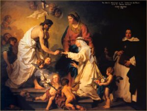 Saint Catherine de Ricci Receiving a coral ring from Jesus