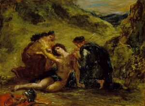 Saint Irene of Rome Tending to the Arrow Wounds of Saint Sebastian