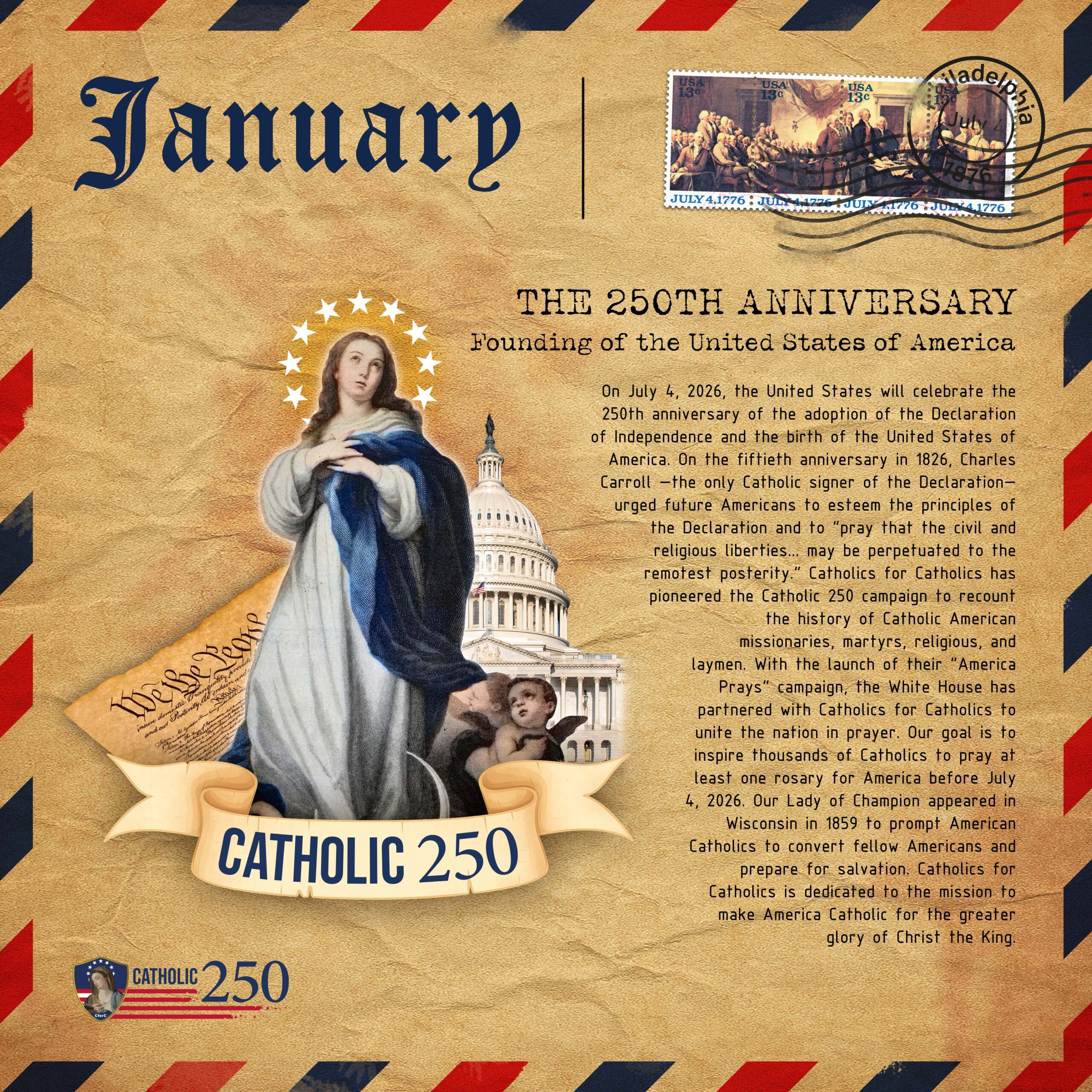 2026 Catholic Patriotic Calendar: "In God We Trust" (Pre-Sale) - Image 3