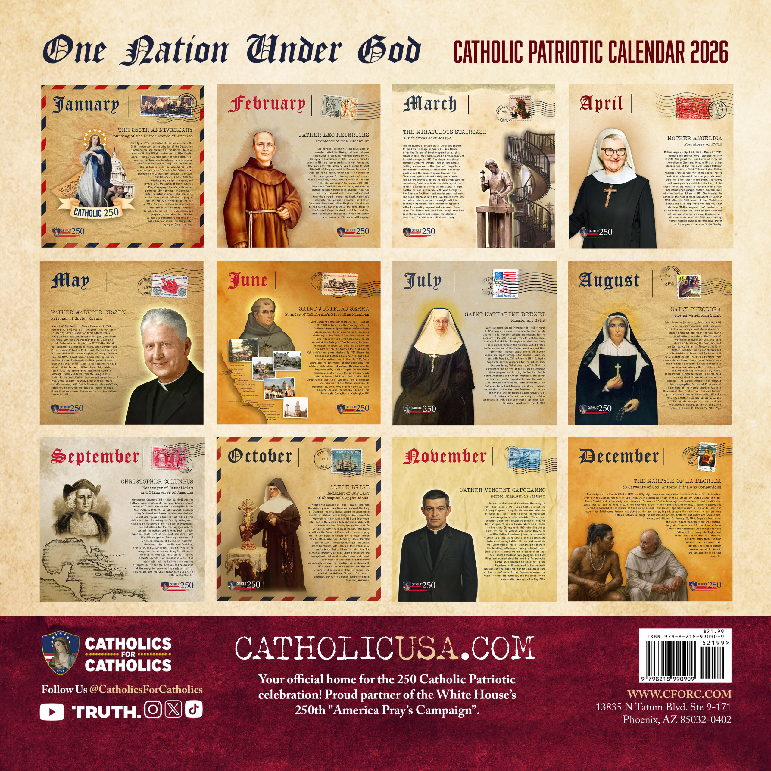 2026 Catholic Patriotic Calendar: "In God We Trust" (Pre-Sale) - Image 2